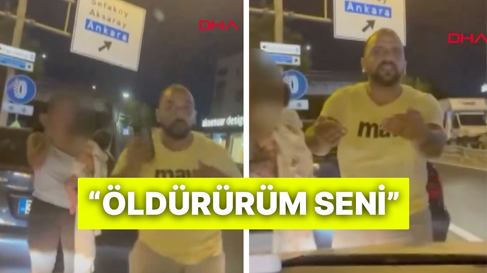 İstanbul'da Kaza Yapan Araç Sahibi Diğer Araçta Çocuğuyla Olan Kadına Tehditler Savurdu