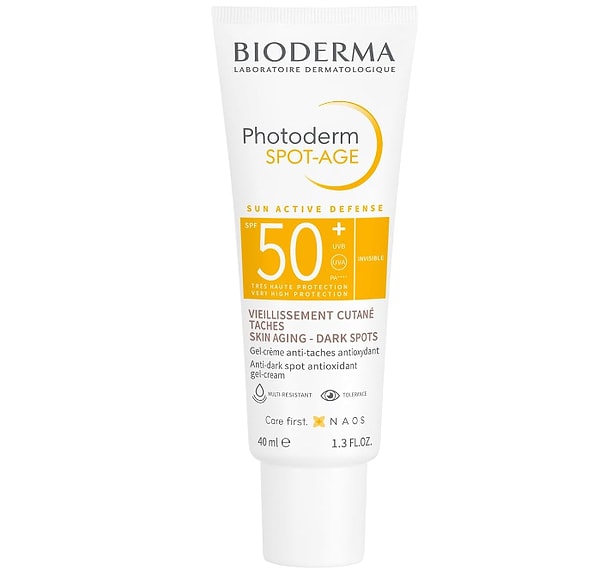 14. Bioderma Photoderm Spot Age SPF50+ Leke, Yaşlanma ve Kırışıklık Karşıtı E ve C Vitamini İçeren Yüksek Korumalı Güneş Kremi 40 ml