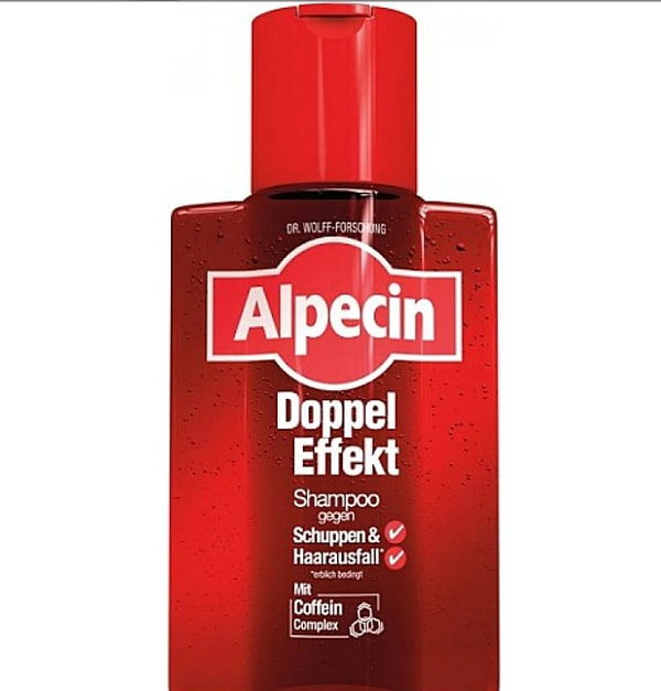 6. Alpecin Doppel Effekt Dökülme, Kepek Karşıtı Kafein Şampuan 200ml