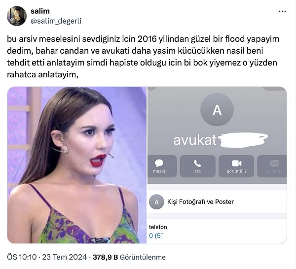 "bahar candan ve avukati daha yasim kücücükken nasil beni tehdit etti anlatayim" diyen kullanıcı başladı anlatmaya. Gelin hikayeye birlikte bakalım!