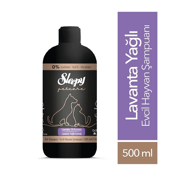 Sleepy Petcare Lavanta Yağlı Evcil Hayvan Şampuanı 500 ml