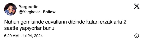 Zorlu koşullarda aceleye gelmiş olabilir. 👇