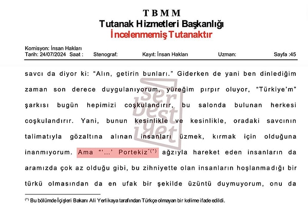 Bakan Yerlikaya’nın kullandığı Kürtçe “Biji” kelimesi, Meclis tutanaklarına “bilinmeyen bir dil” olarak geçti.