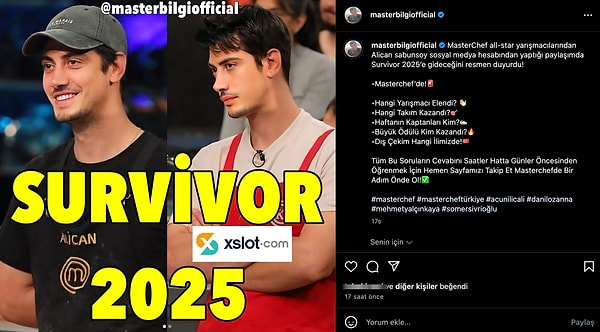 Eski MasterChef yarışmacısı videosuna "Sanki Survivor'a katılacağım" diye bir not ekleyince bir hesap "Survivor 2025 yolcusu" diyerek paylaştı.