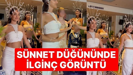 Sünnet Töreninde İlginç Görüntüler: Küçük Çocuk Dans Ekibiyle Salona Geldi