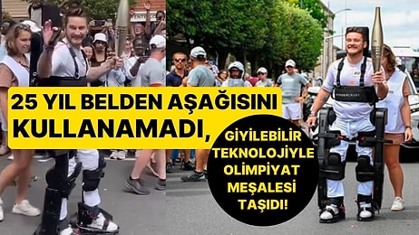 Kaza Nedeniyle Belden Aşağısı Felç Olan Adam, Robotik Yürüme Cihazı Sayesinde Olimpiyat Meşalesini Taşıdı!