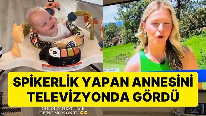 Spikerlik Yapan Annesini Televizyonda Gören Sevimli Bebeğin Mutluluğu Gündem Oldu