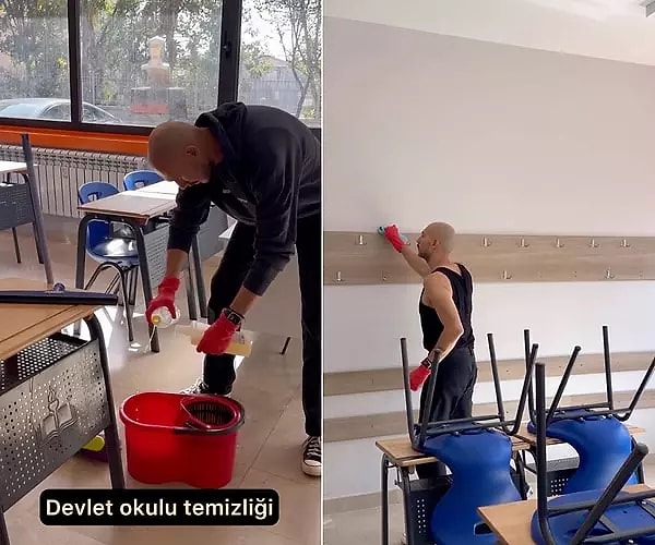 İlk başlarda kendi evindeki temizlik videoları ile gündeme gelen sosyal medya fenomeni Cem Özkök, son dönemde ise farklı farklı yerileri temizleyerek bu görüntüleri sosyal medya hesabından paylaşıyor ve milyonlarca kez izleniyordu.