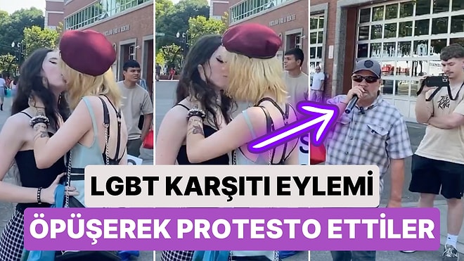 Kanada'da Eşcinsel Bir Çift LGBTİ Karşıtı Eylem Yapan Bir Grubun Önünde Öpüştü