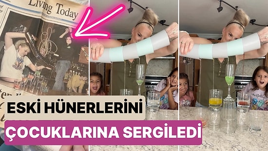 Gençliğinde Barda Çalışan Kadın O Zamanlar Yaptığı Bardak Gösterileriyle Çocuklarını Büyüledi