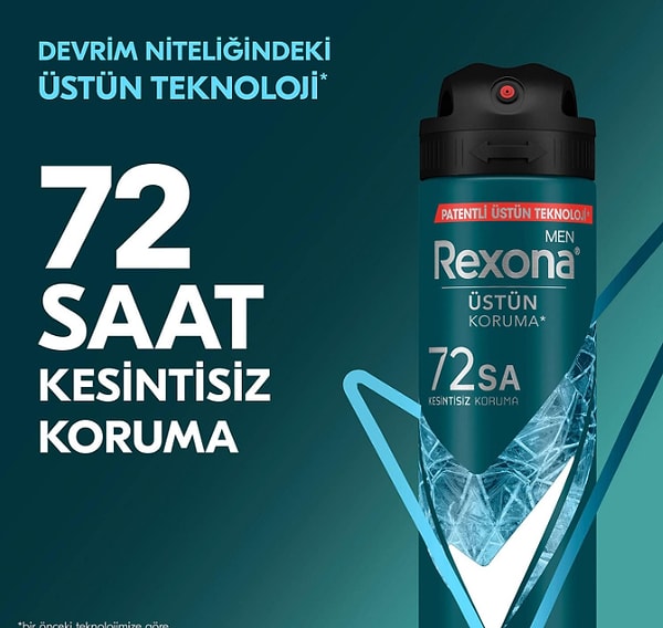 12. Rexona Men Xtra Cool Deodorant: 72 Saat Tazelik ve Özgürlük