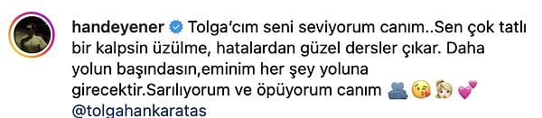 Hande Yener o paylaşımın altına yaptığı yorumla Karataş'a destek verdi👇