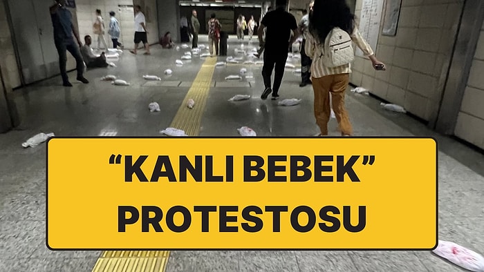 Marmaray’da “Kanlı Bebek” ile İsrail Protestosu Yapıldı