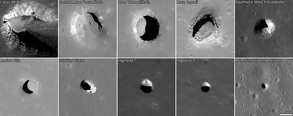 This cave, located approximately 100 meters deep, is in a position that could be used as a lunar base in the future.