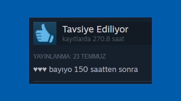 Emin olmak için yine de bi' 120 saat gömmüş kral.