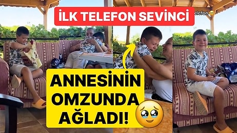 Annesinin İlk Telefonunu Aldığı Çocuğun Mutluluk Gözyaşları Kameralara Yansıdı