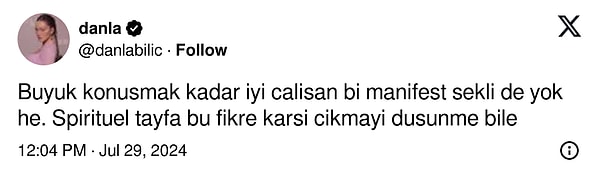 Kendisine karşı çıkması muhtemel spiritüelcilerin de önünü çat diye kesti 😂