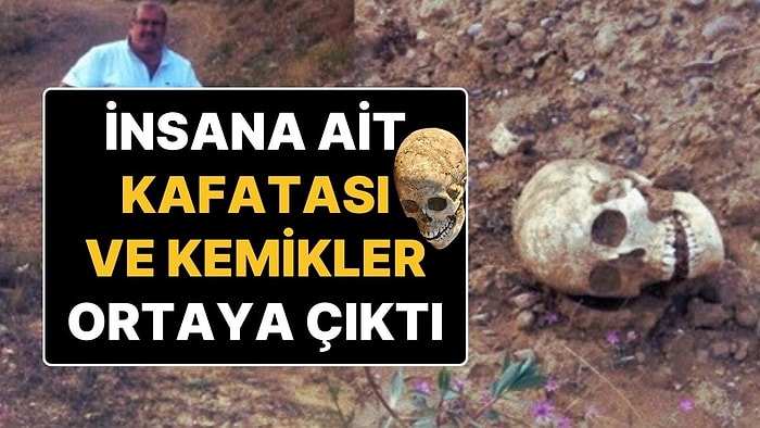 Gümüşhane’de Heyelan Sonrası 200 Yıllık Olduğu Tahmin Edilen İnsan Kafatası ve Kemikler Bulundu