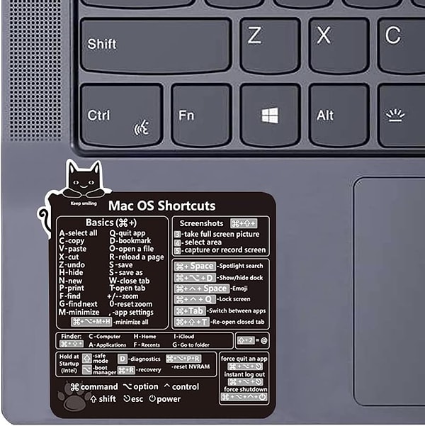 9. STKR -  MacBook Kısayol Çıkartması