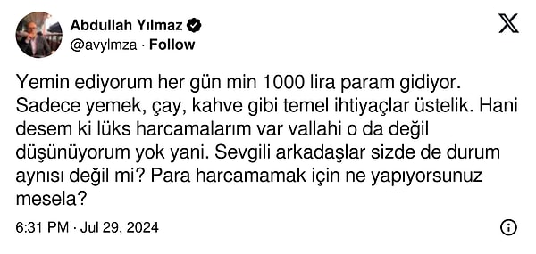 Bir sosyal medya kullanıcısı bu her gün istisnasız 1000 lirasının gittiğini söyleyerek bu duruma isyan etti.