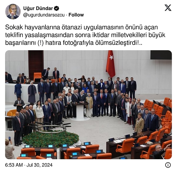 Uğur Dündar Cumhur İttifakı'nın bu pozunu eleştirdi.