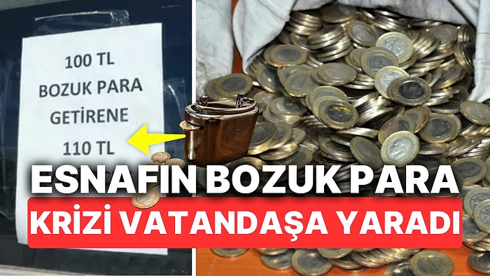 100 Liralık Bozuk Para Getirene 110 Lira Veriyor! Fırıncıdan Madeni Para Sorununa Kazandıran Çözüm