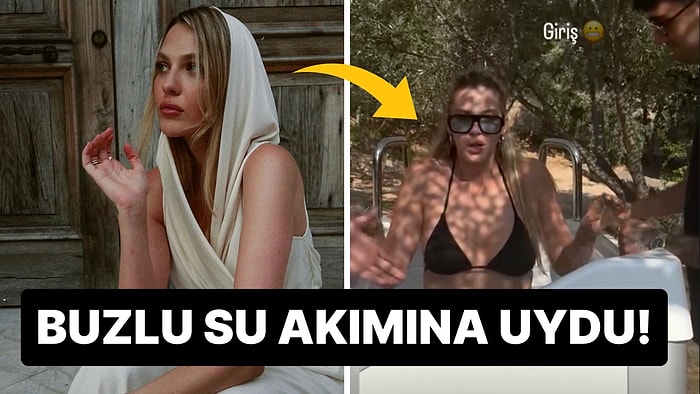 Yeni Moda Bu mu? Çağla Şıkel ve Mustafa Sandal'dan Sonra Yasemin Şefkatli de Kendini Buz Dolu Suya Bıraktı