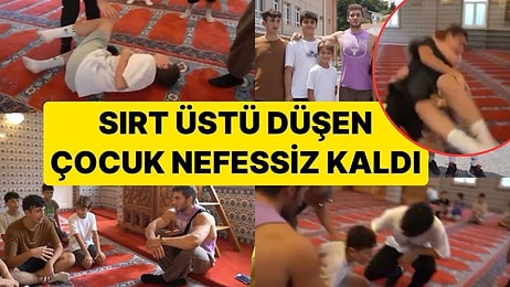 Testo Taylan'ın 'Cami Dövüşçüleri' Ziyaretinde Tatsız Bir Olay Yaşandı: Sırt Üstü Düşen Çocuk Nefessiz Kaldı