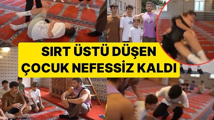 Testo Taylan'ın 'Cami Dövüşçüleri' Ziyaretinde Tatsız Bir Olay Yaşandı: Sırt Üstü Düşen Çocuk Nefessiz Kaldı