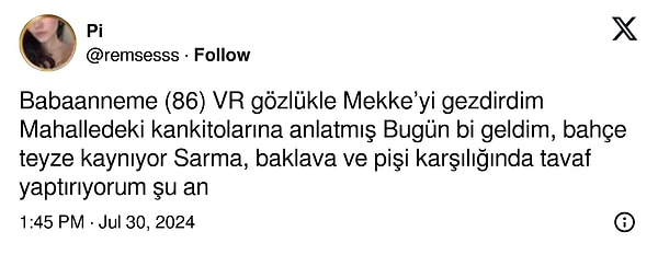 Mahalledeki kankaların toplanmasıyla, baklava ve pişi karşılığında tavaf yaptırmaya başladı!