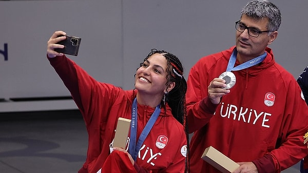 Turkiye's national athletes Yusuf Dikeç and Şevval İlayda Tarhan, won a silver medal in the field of shooting!