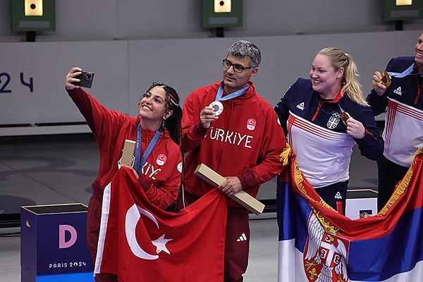 They won the first medal for Turkey in the shooting category with their achievements.