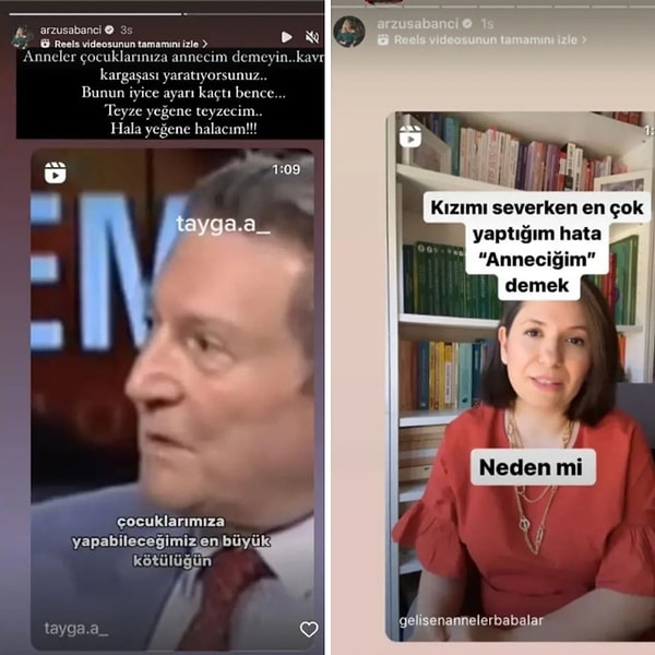 Arzu Sabancı'nın bazen yaptığı sosyal medya paylaşımlarının Nazlı Sabancı'ya gönderme olduğu düşünülse de çoğu zaman Nazlı ve Arzu Sabancı'nın arasından su sızmıyor!