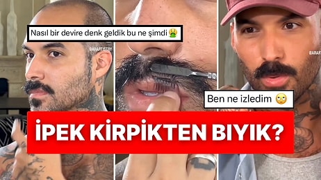 Bıyıklarındaki Seyreklikleri Takma Kirpikle Kapatan Adam Sosyal Medyanın Diline Düştü