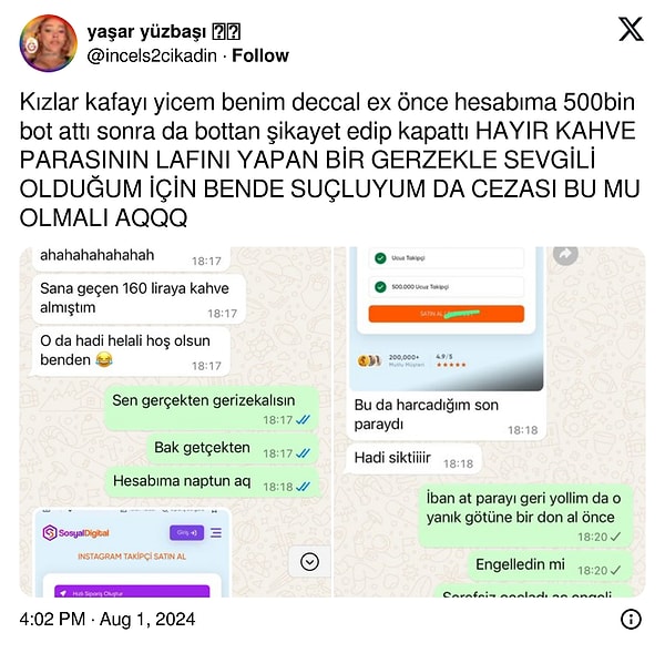 Fakat geçtiğimiz günlerde bir kullanıcı, eski sevgilisinin terörünü iliklerine kadar yaşadı. Aniden 'ghostlanıp' engellenmeye şükrettirecek bu drama ise kısa zamanda viral oldu.