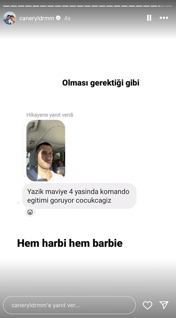 Caner Yıldırım, "Mavi komando eğitimi alıyor" yorumuyla güzel dalga geçti.