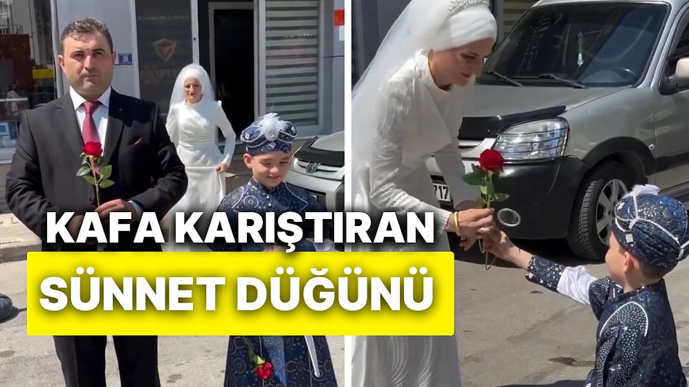 Oğluna Sünnet Düğünü Yapan Annenin Gelinlik Giydiği Anlar Kafaları Karıştırdı