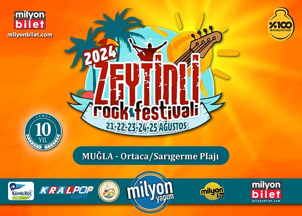 %100 Müzik’in katkılarıyla Zeytinli Rock Festivali 10. senesinde Muğla'da düzenlenecek!