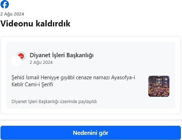 Instagram’ın kapatılmasının yankıları tüm hızıyla devam ederken bir gelişme de Facebook kanadında yaşandı.