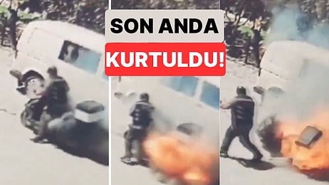 Son Anda Kurtuldu: Bursa'da Bir Kuryenin Kullancığı Elektrikli Motosiklet Hareket Halindeyken Alev Aldı