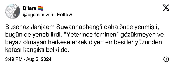 "Yeterince feminen gözükmüyor diye..."