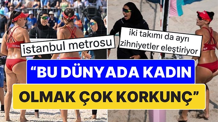 Paris 2024 Olimpiyatları'ndaki İspanya-Mısır Plaj Voleybolu Maçını 'İstanbul Metrosu'na Benzettiler!