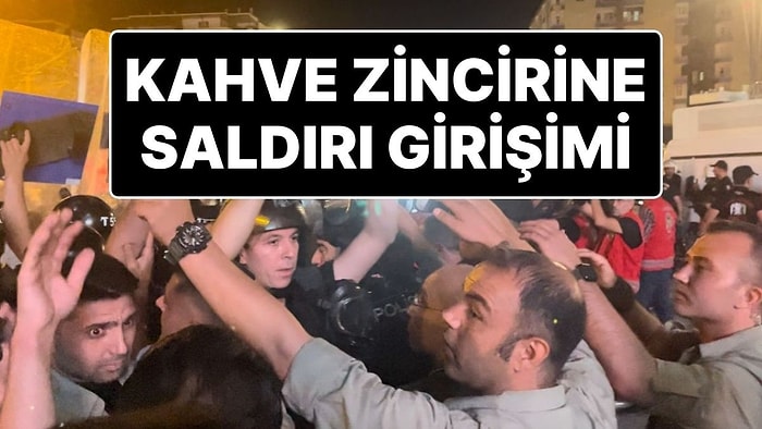 Diyarbakır'da İsrail Protestosu: Kahve Zinciri Şubesine Taşlı Saldırı Girişimi