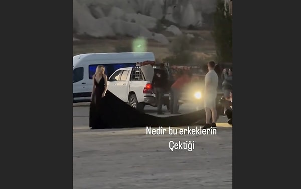 Bir vatandaş Kapadokya'da sabahın erken saatlerinde başlayan fotoğraf mesaini kaydetti.