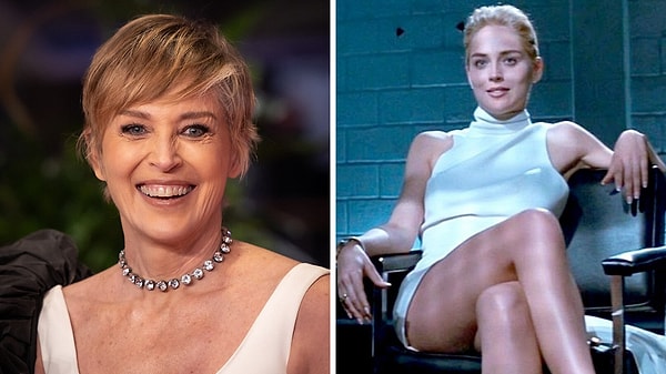 Sharon Stone ise bir döneme, ''Temel İçgüdü'' filmindeki bacak bacak üzerine attığı sahnesiyle damgasını vurmuştu.