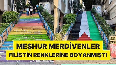 Beyoğlu Belediyesi'nden Filistin Bayrağı'na Boyanan Merdivenler Hakkında Açıklama Geldi