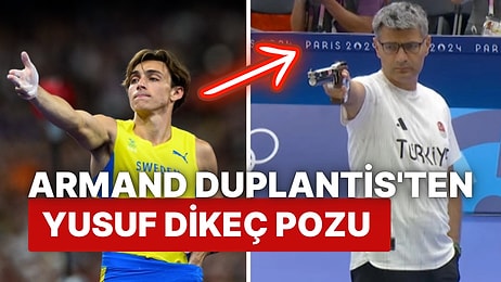 As Bayrakları! İsveçli Atlet Armand Duplantis Paris 2024'te Rekor Kırdıktan Sonra Yusuf Dikeç Pozu Verdi