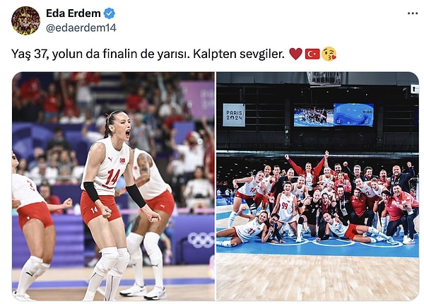 Kaptan Eda Erdem ise "yolun yarısı" diyerek mutluluğunu gösterdi 👇