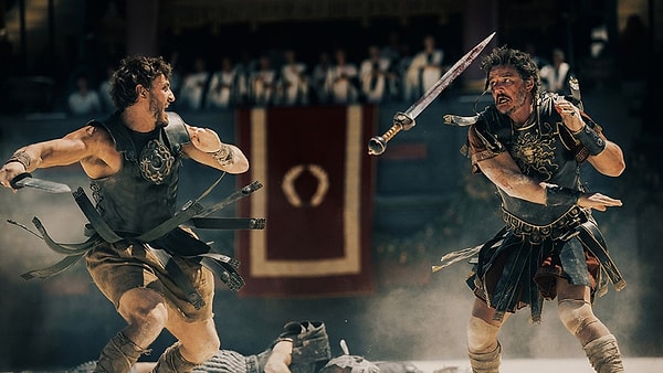 "Gladiator 2" features a star-studded cast including Paul Mescal, Denzel Washington, Joseph Quinn, and Pedro Pascal.