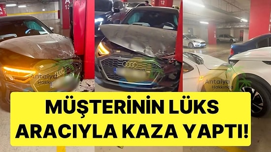 Antalya'da Akıllara Durgunluk Veren Kaza: Oto Yıkamacı, Müşterinin Aracıyla Ortalığı Birbirine Kattı